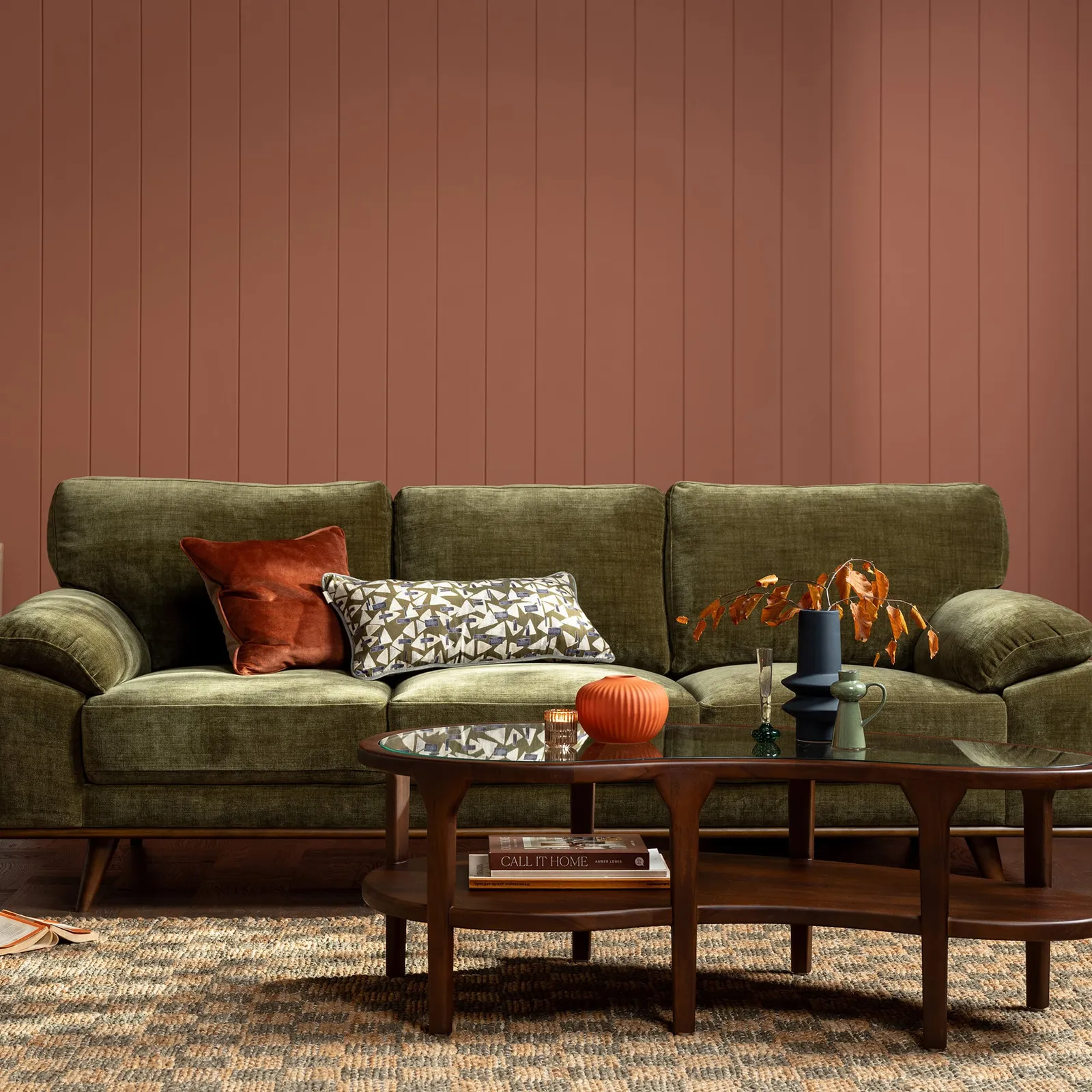 Bowes 3 Seater Sofa, Green Fabric | Barker & Stonehouse 2