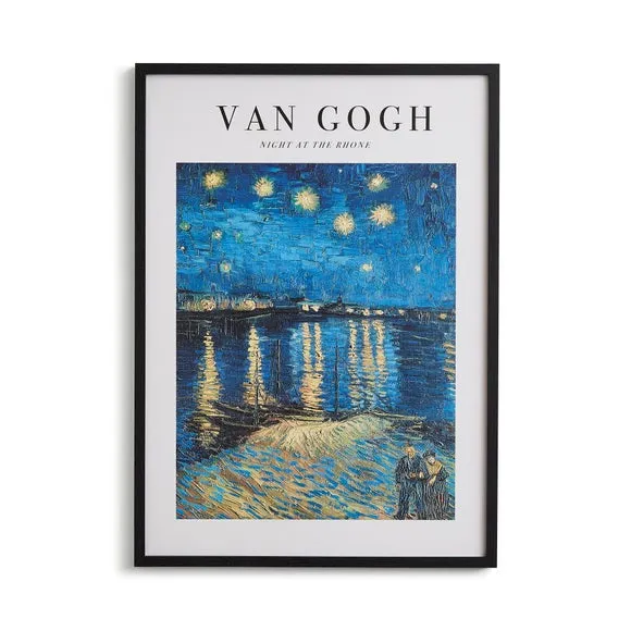 Night at the Rhone by Van Gogh Framed Print 3