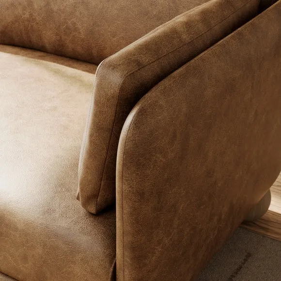 Armitage Soft Faux Leather Snuggle Chair with Ball Feet 3