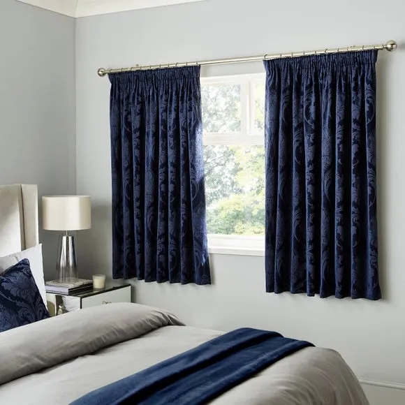 Zahra Chenille Jacquard Pencil Pleat Curtains 5