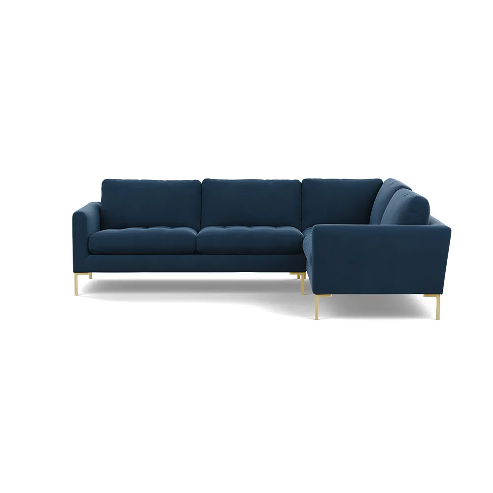 Heal's Eton RHF Corner Sofa Smart Velvet Pacific Brass