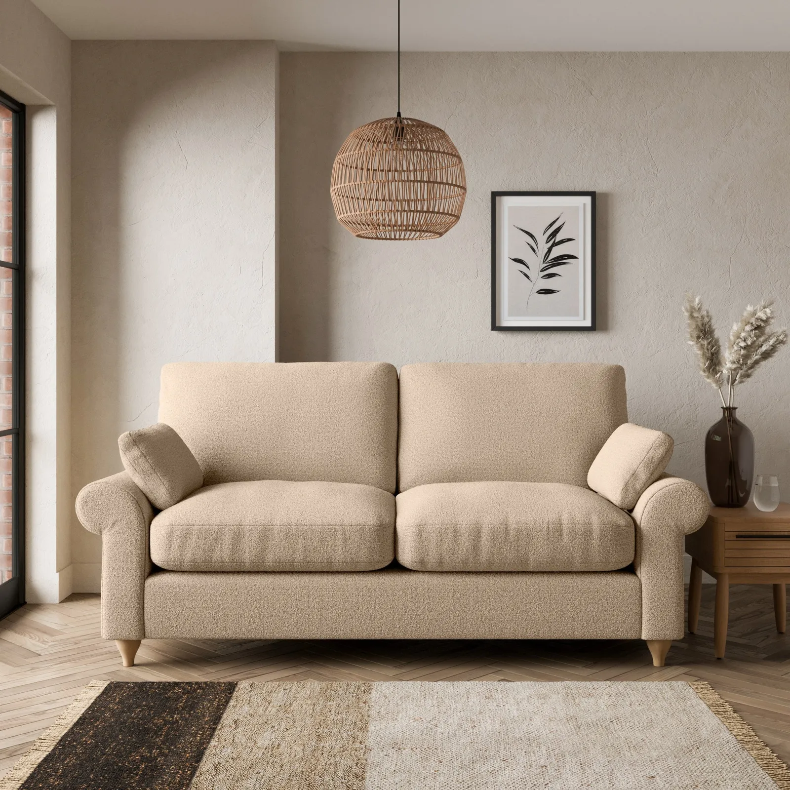 Salisbury Cosy Marl 2 Seater Sofa Bed Cosy Marl Camel