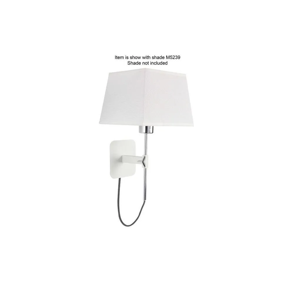 Netlighting Habana Wall Lamp Telescopic WITHOUT SHADE E27 Matt White Chrome