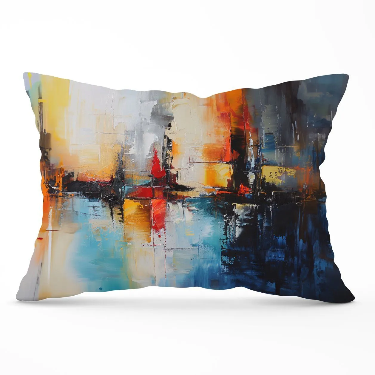 Warren Reed - Designer Reflective Splendour: City In Abstract Cushions