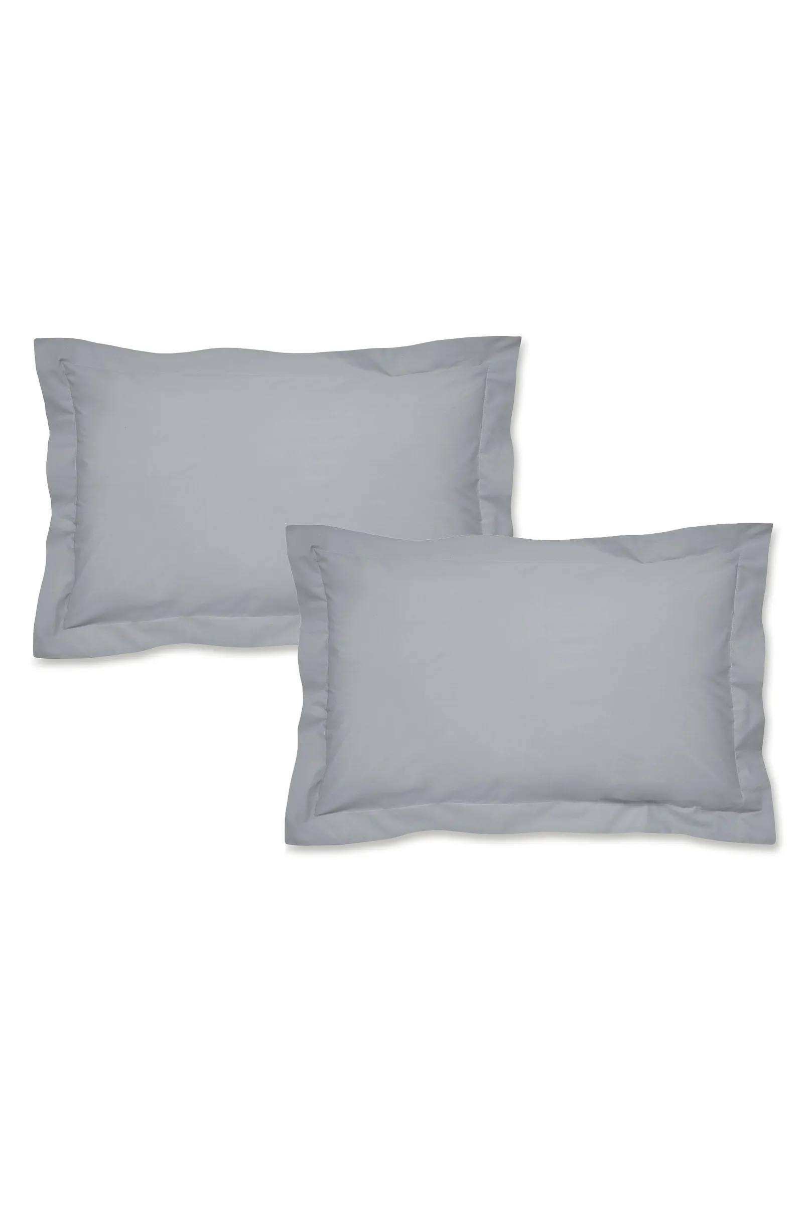 Catherine Lansfield 'Easy Iron Percale' Oxford Pillowcase Pair in Grey