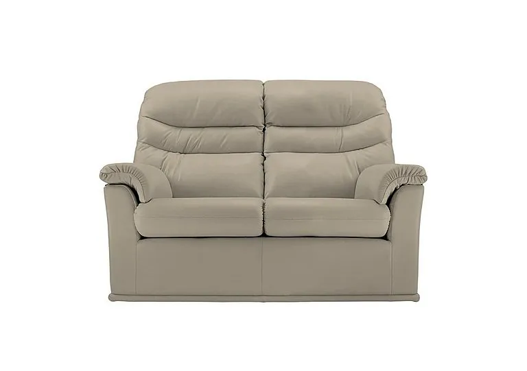 Malvern 2 Seater Leather Sofa - No Recliner - Oxford Mushroom