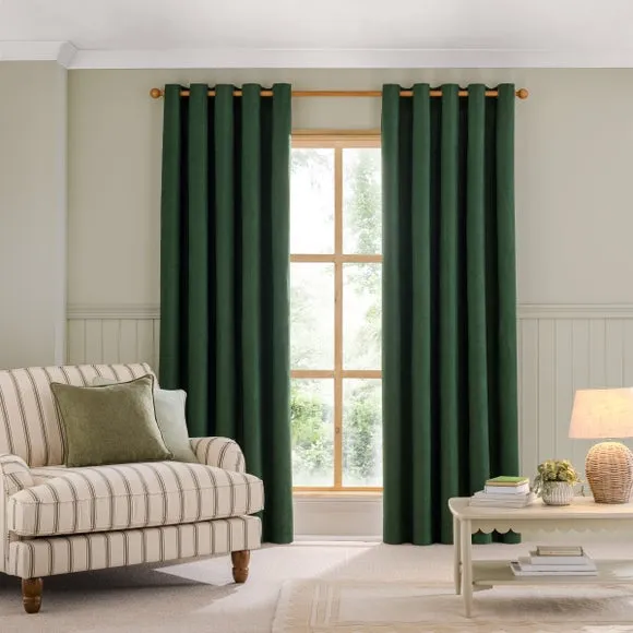 Luna Brushed Eyelet Curtains (Blackout Available) 2
