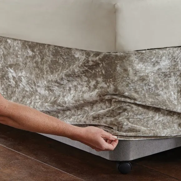 Catherine Lansfield Crushed Velvet Divan Base Bed Wrap 5