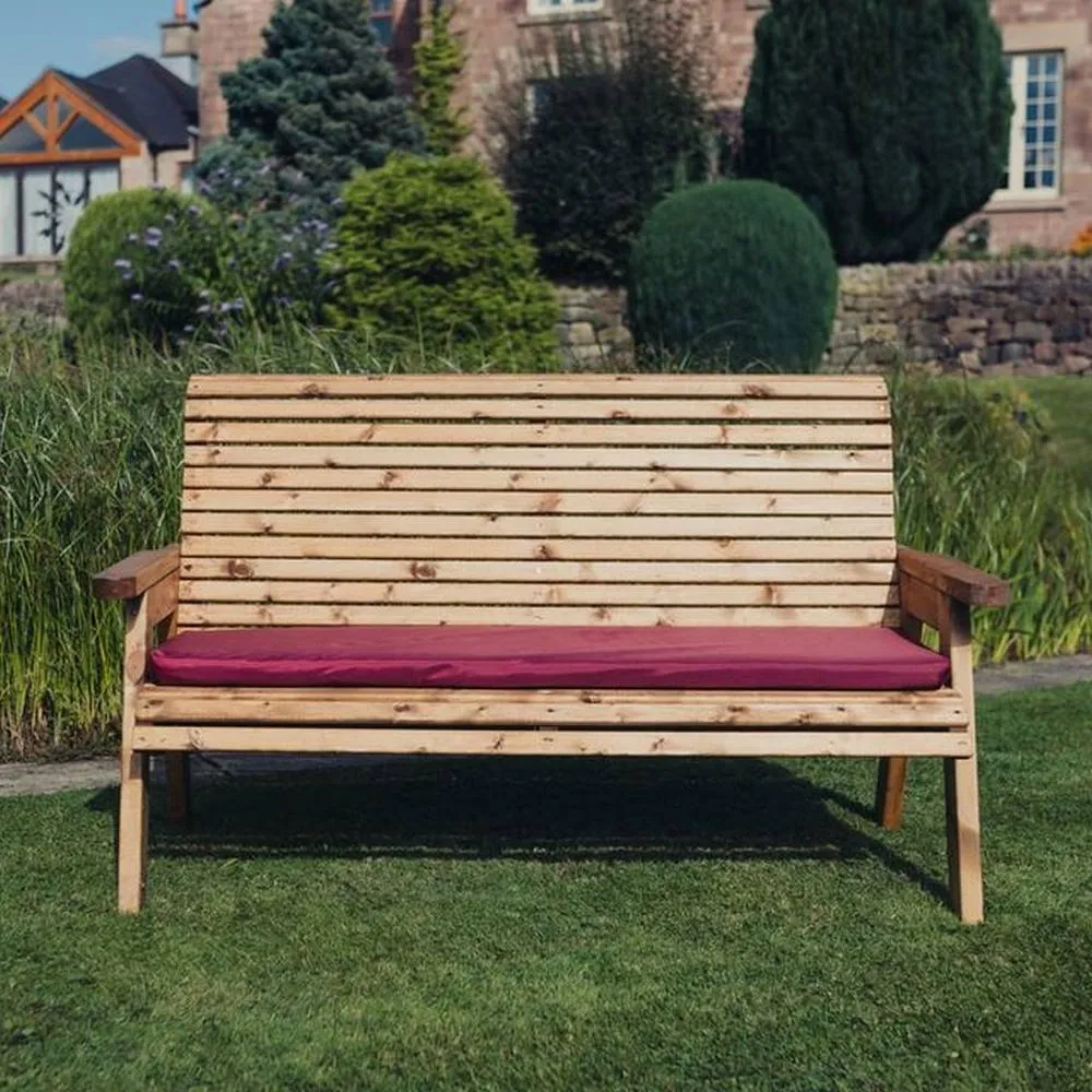 Churnet Valley Garden Furniture Ltd Waterproof Triple Cushion Only - L42 X W150 X H6 cm - Assembled - Wine 2
