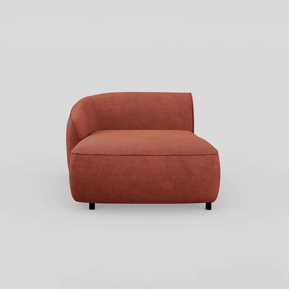 Heal's Aurelie Chaise Module LHF Smart Luxe Velvet Tawny Tawny 1