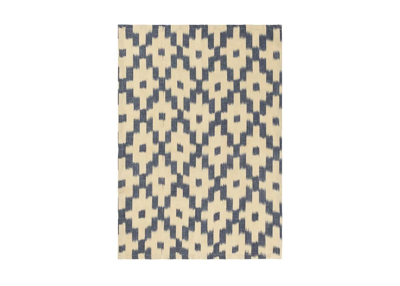 ferm LIVING Ikat Tea Towel Ink Blue & Off White