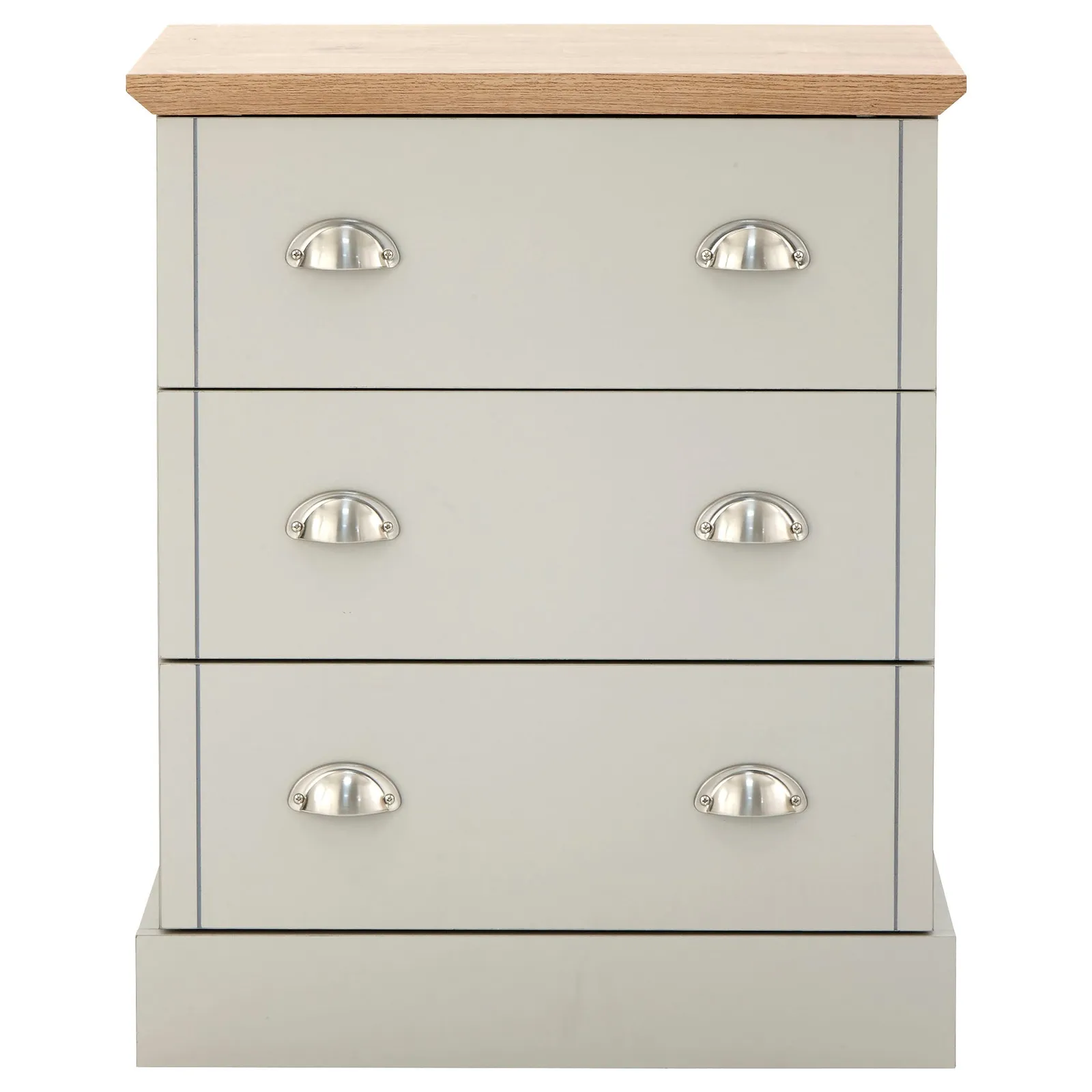 Kendal 3 Drawer Chest, Grey