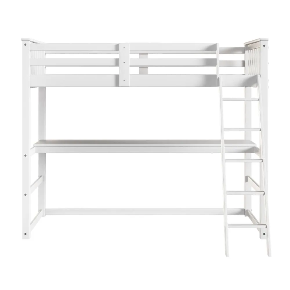Flair Jules High Sleeper with Desk White 3