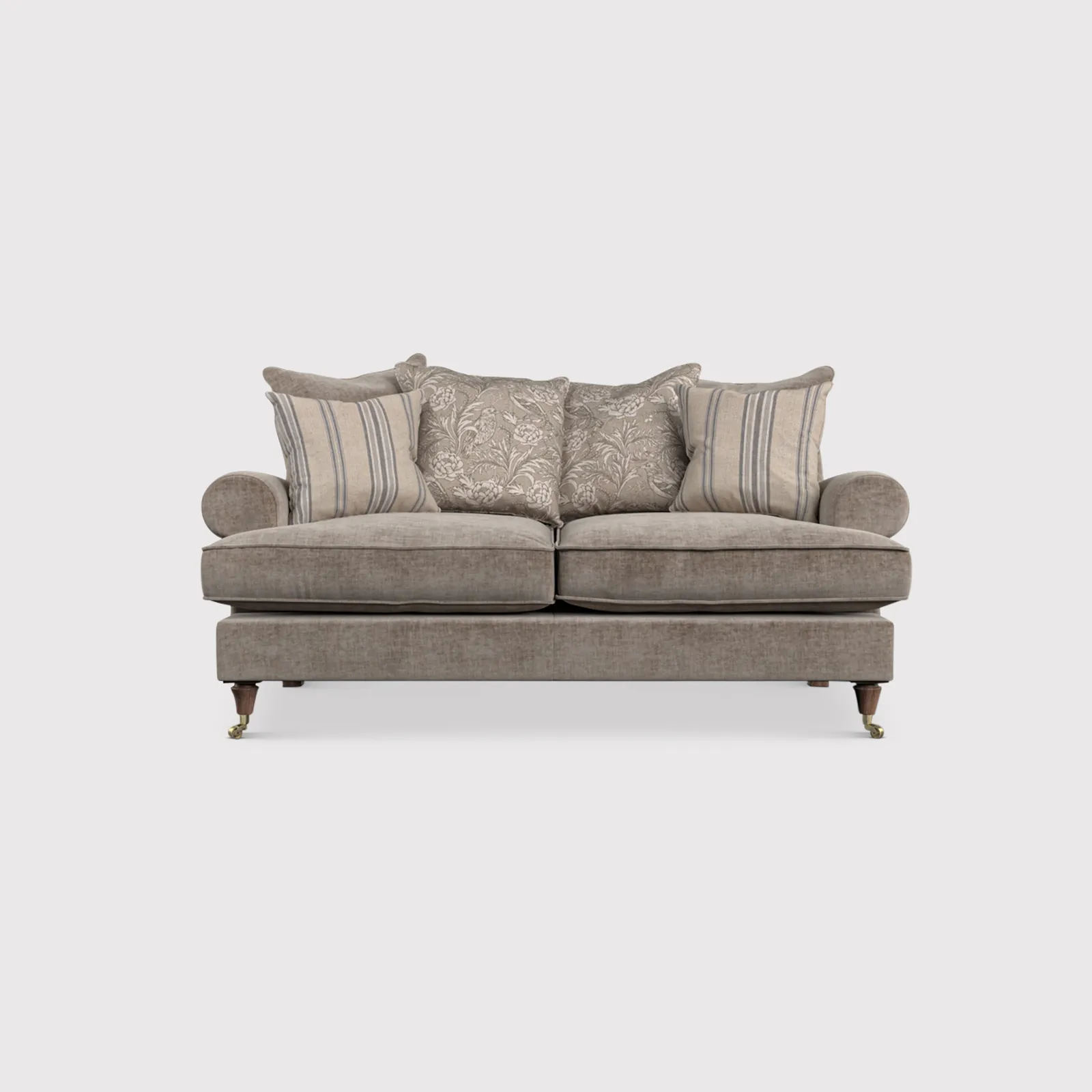 English Heritage Finch Small Sofa Pillow Back, Brown Fabric | Barker & Stonehouse 1