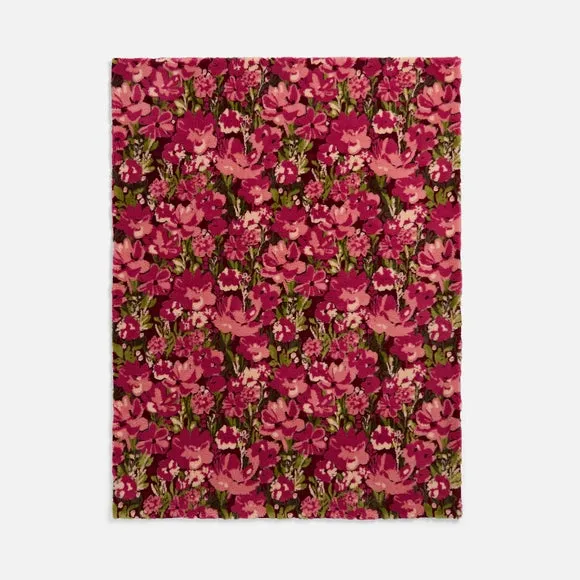 Floral Jacquard Throw Blanket 130cm x 180cm 3