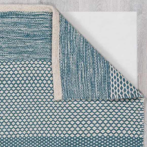 Diamond Flatweave Stripe Wool Rug 3