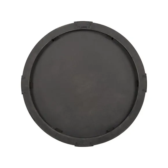 Vermont Light Walnut Wood Veneer Round Wall Mirror 5