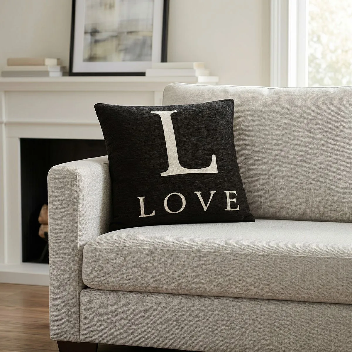 Orsina Love Words Cushion in Black