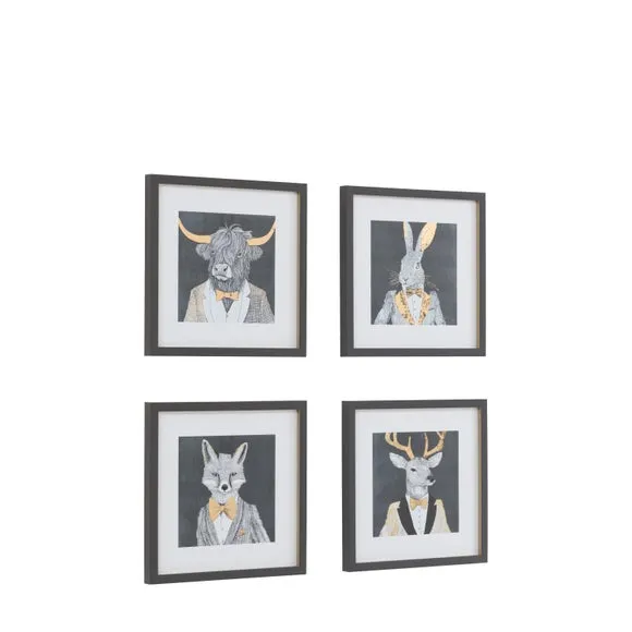 Cedar and Sage The Four Woodland Gentlemen Framed Print 6