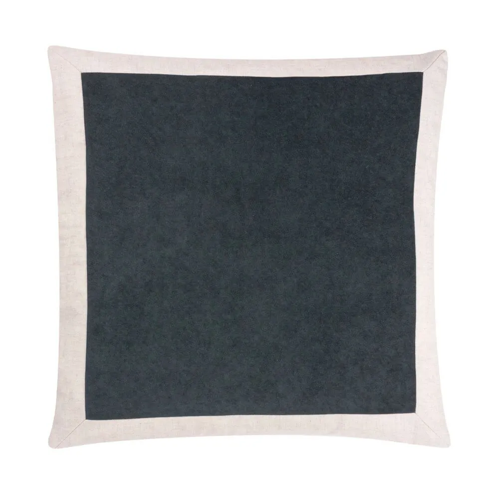 Linen Velvet Cushion - Flint Grey