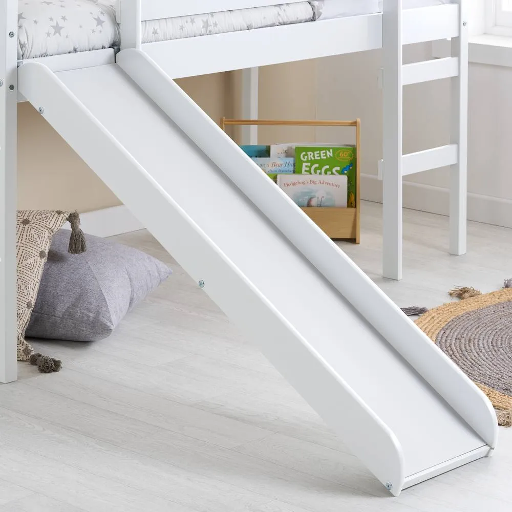 Birlea Frankie Midi Sleeper With Slide Grey in White 2
