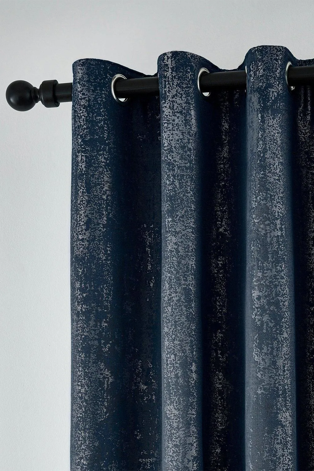 Helena Springfield 'Roma' Woven Lined Curtains in Dark Navy 2