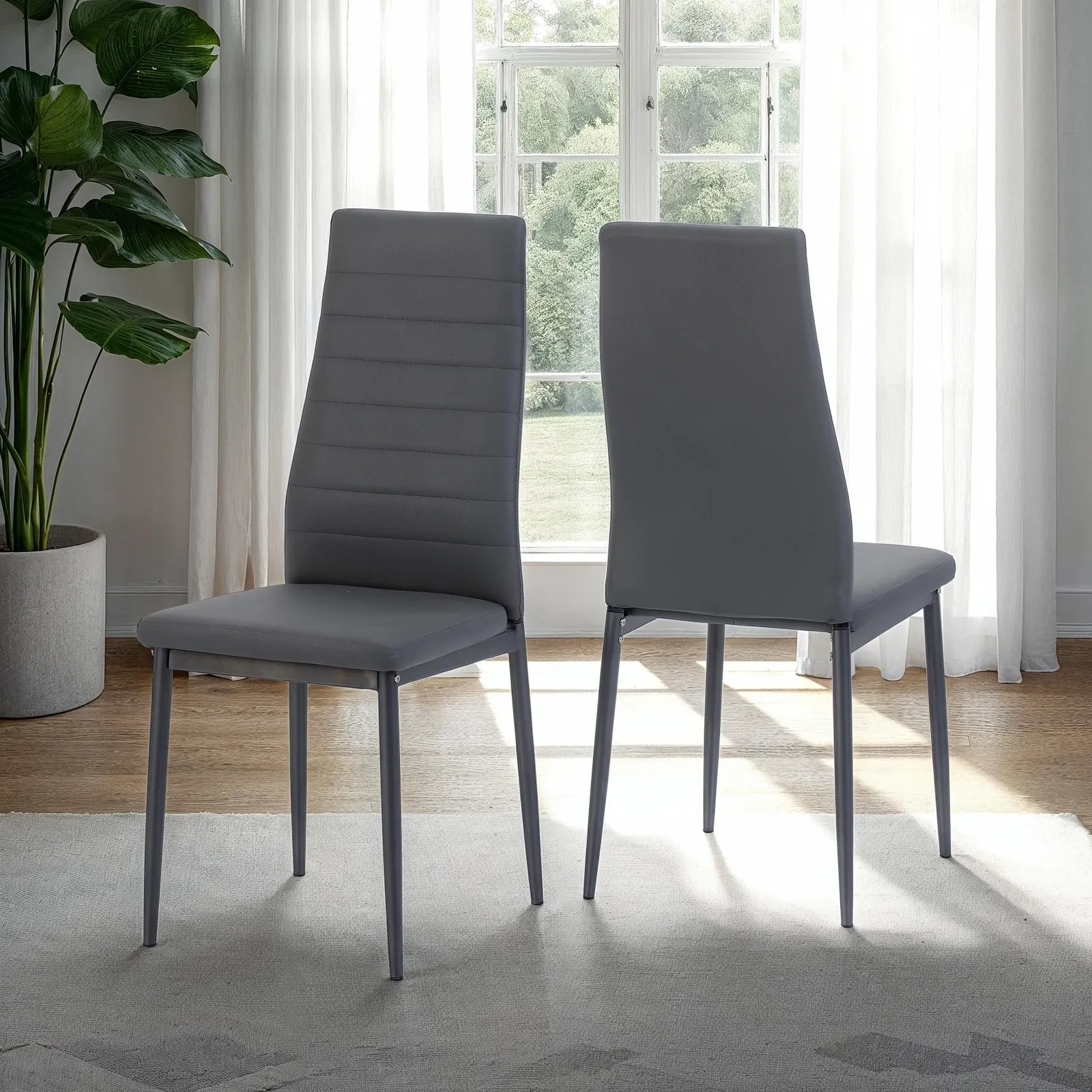Seconique Abbey Chair ( Pair ) in Grey