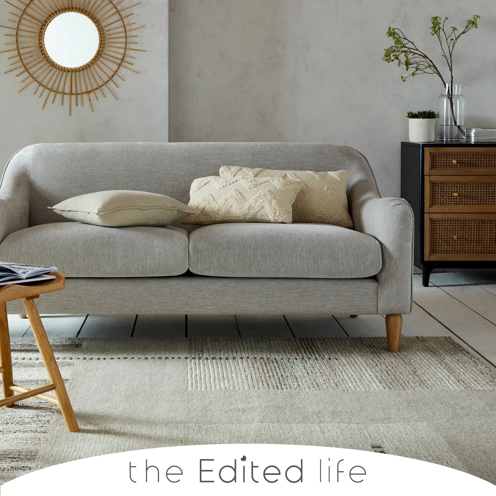 Undyed Wool Rug Brown