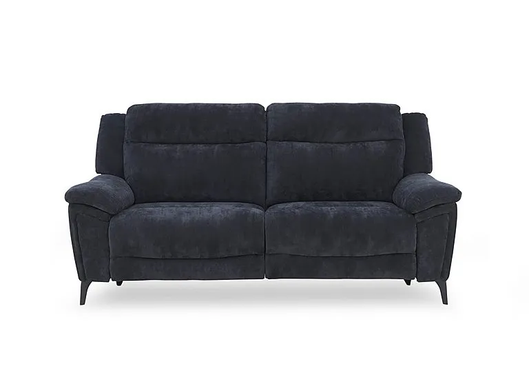 Panache Fabric 3 Seater Power Recliner Sofa with Power Headrests - Manhattan Indigo
