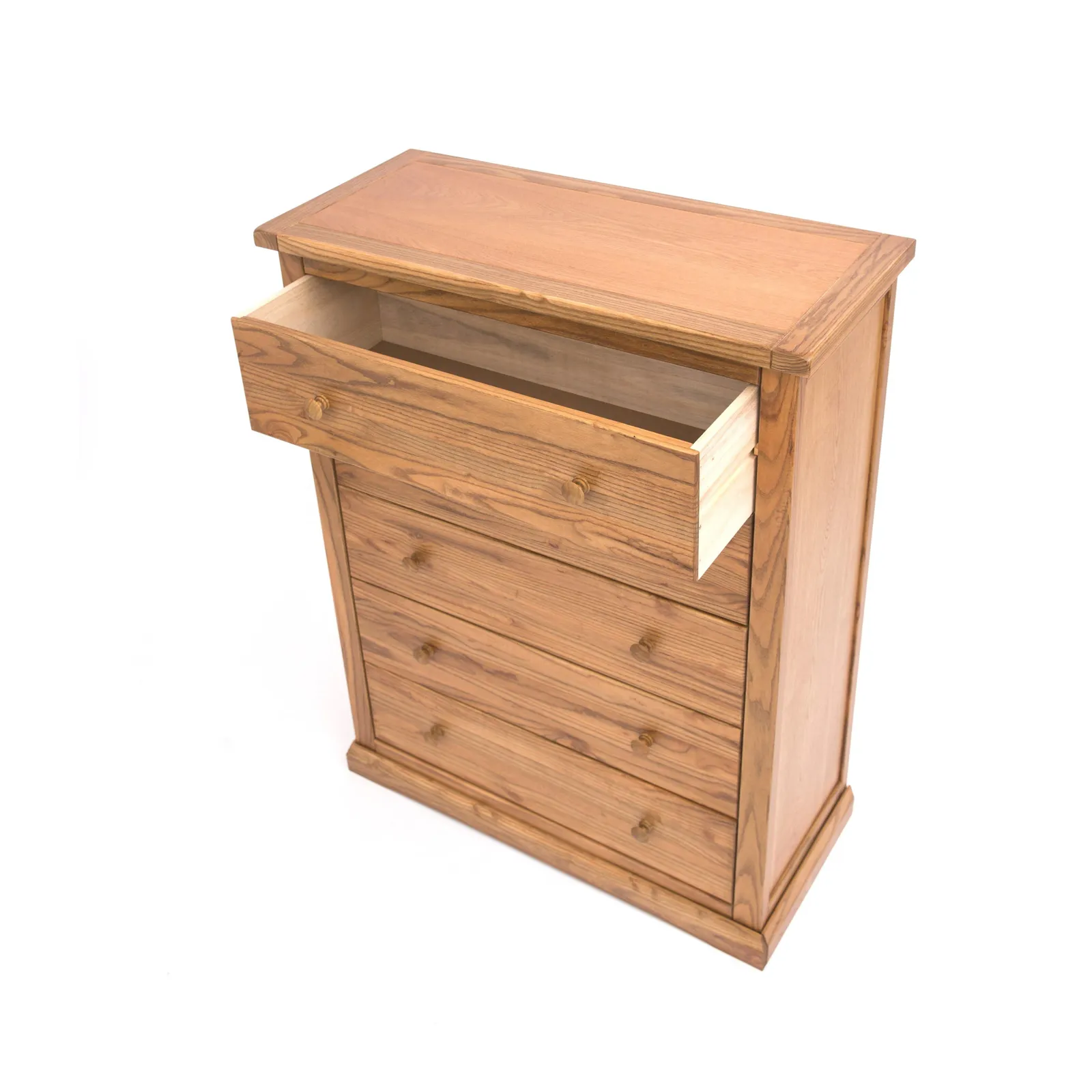 Cabinet Bits Salerno 5 Drawer Chest of Drawers Wood Knob in Natural 4