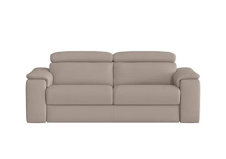 Davide 3 Seater Leather Sofa - Botero Tortora - Sofas and Armchairs - In Time for Christmas