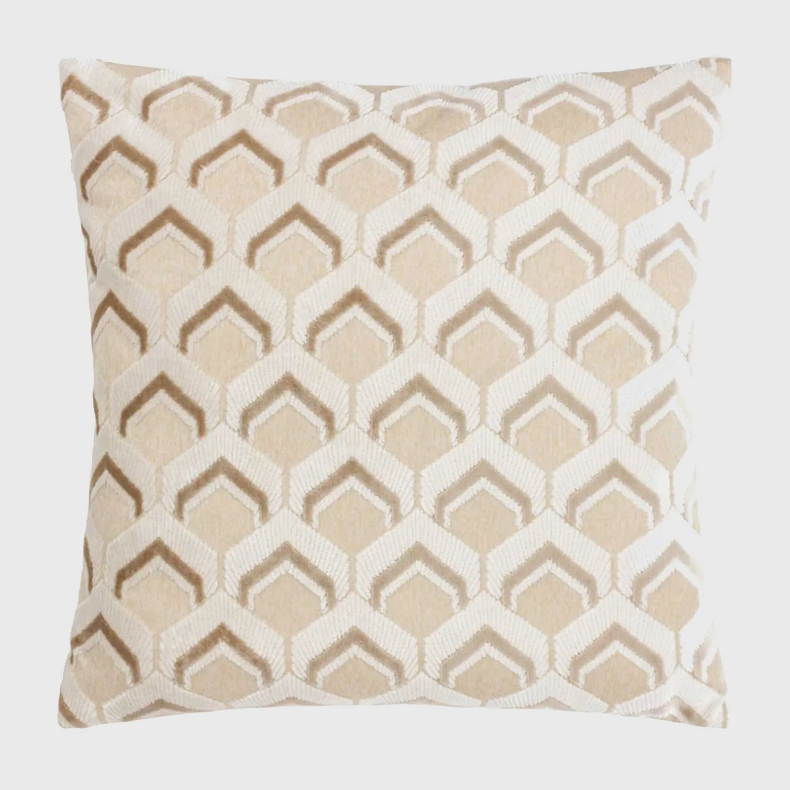 Leadon Taupe Cushion, Square Polyester | Barker & Stonehouse