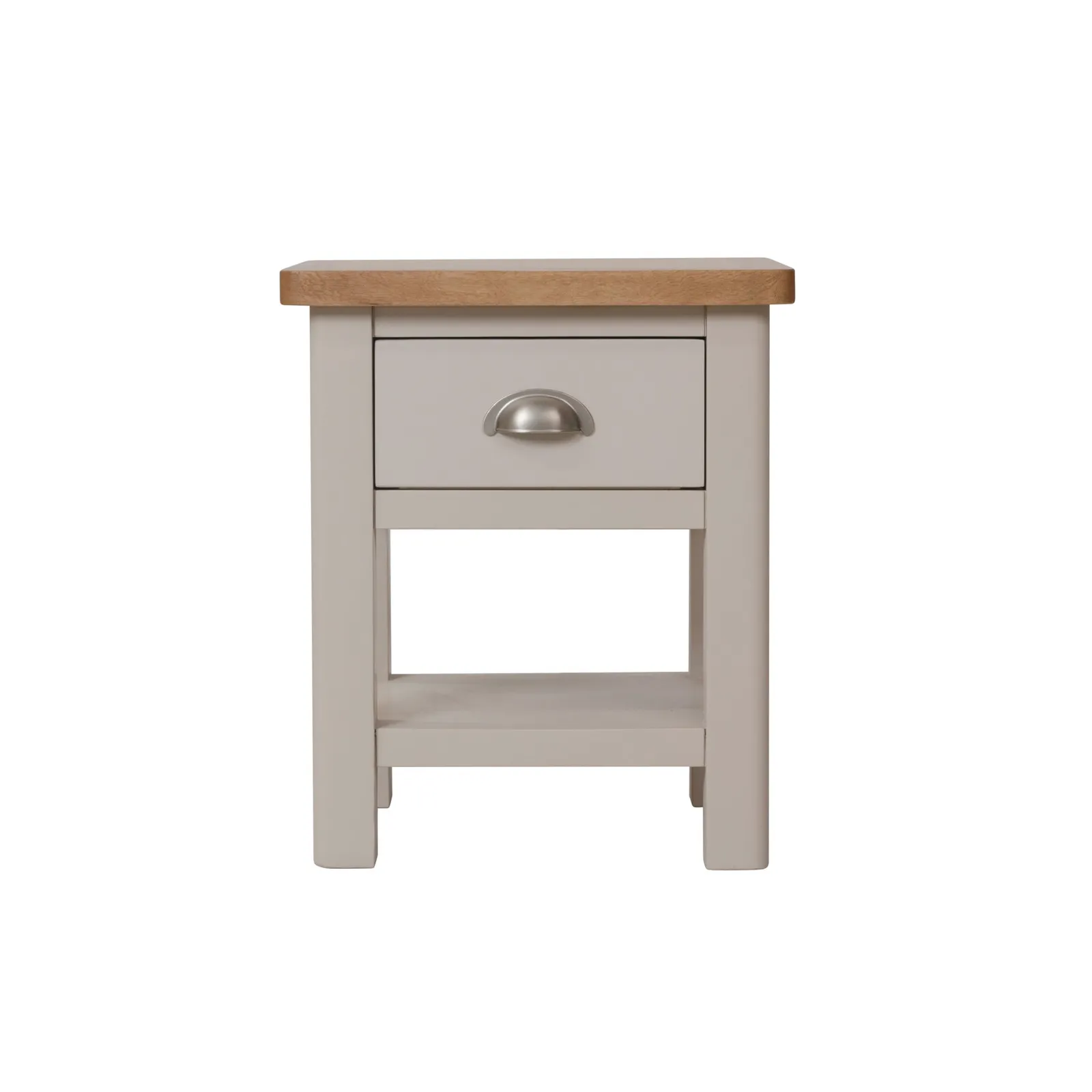 Reese 1 Drawer Lamp Table Grey and Brown