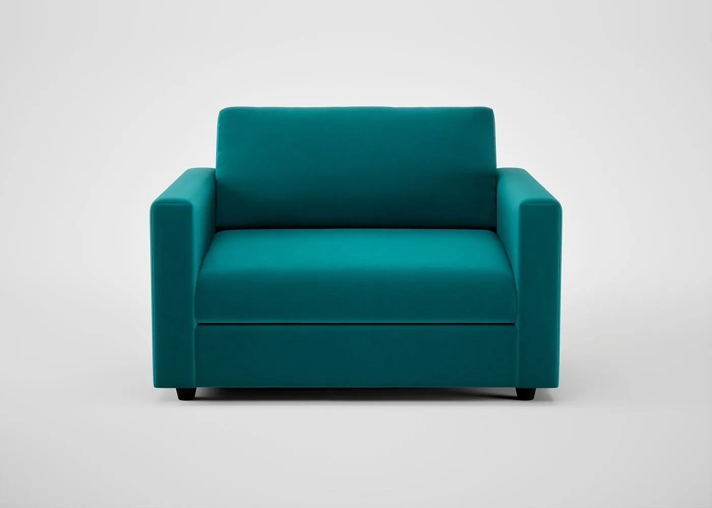 Heal's Nimbus II Loveseat Smart Velvet Petrol Black Feet