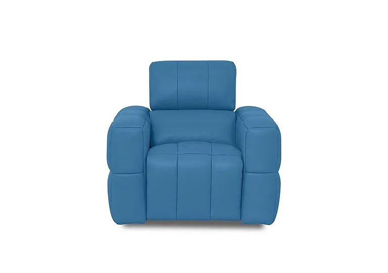 Cube Leather Power Recliner Chair with Power Headrest
