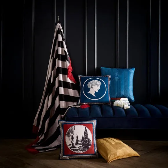 Laurence Llewelyn-Bowen Diva Embroidered Velvet Square Cushion 4