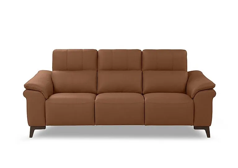 Marconi 3 Seater 3 Cushion Leather Recliner Sofa with Headrests and Power Lumbar