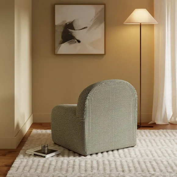 Monty Bobble Chenille Accent Chair And Footstool 3
