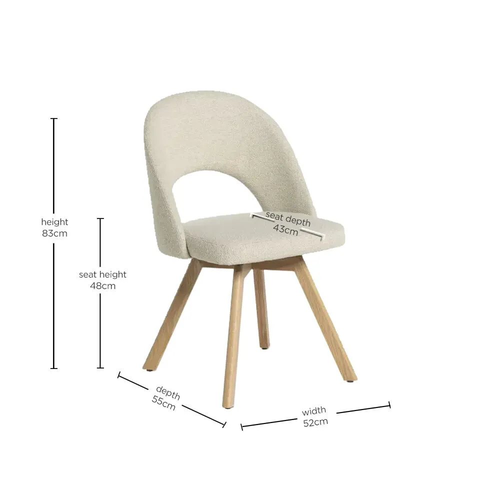 Kerr Dining Chair, Neutral Fabric | Barker & Stonehouse 5
