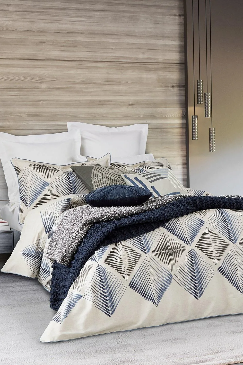 Nalu Nicole Scherzinger 'Kaimana Cover' Cotton Duvet Set in Blue