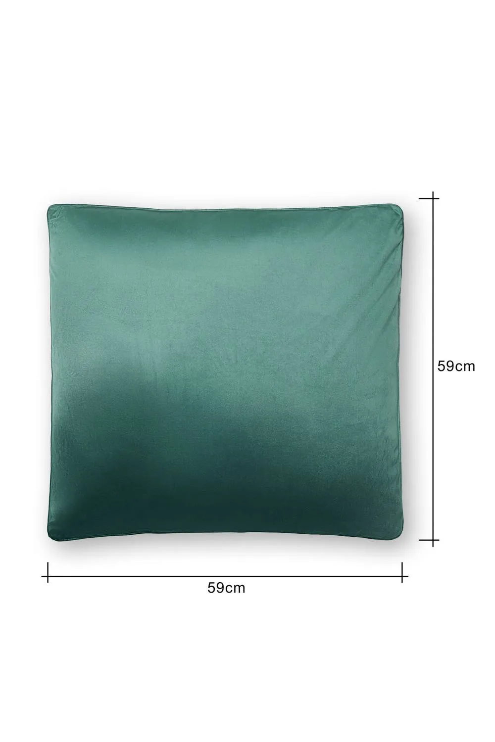 BHS Large Velour Piped Cushion in Green 3
