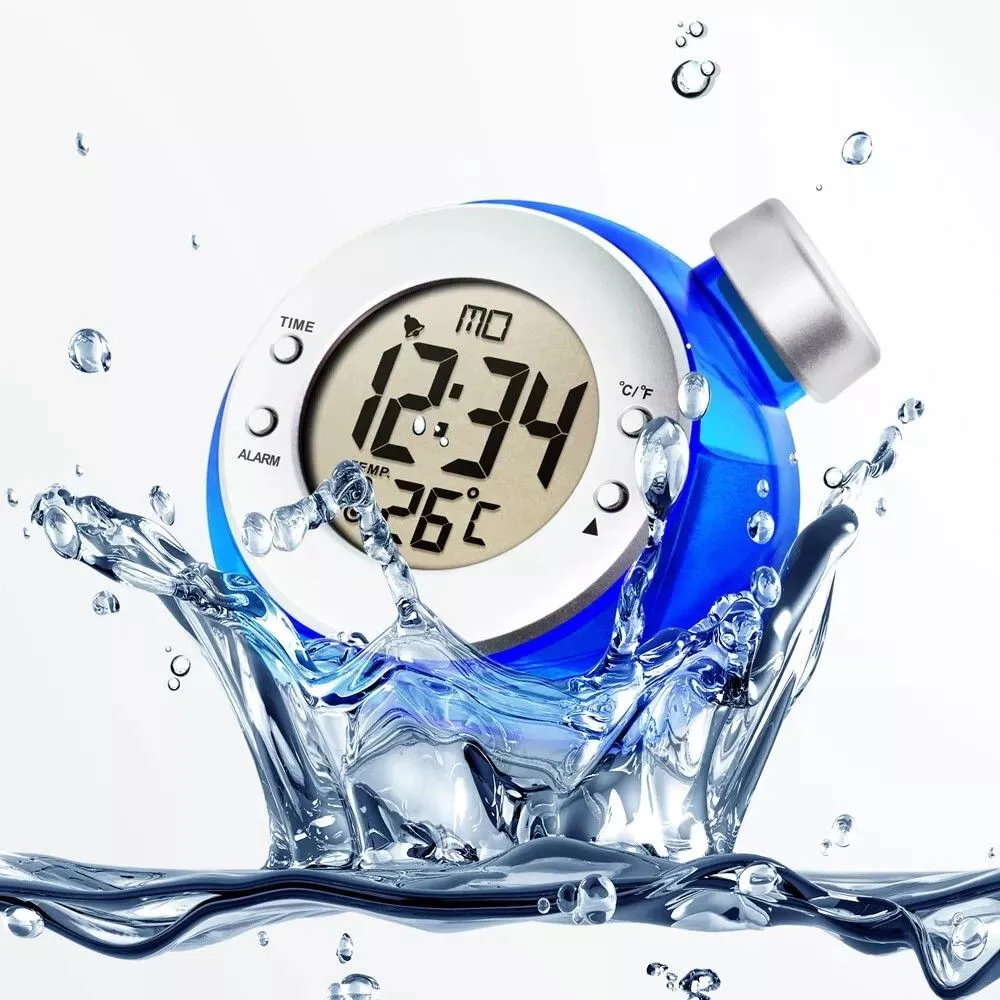 Smart Living Kettle Shaped Water Powered Multi Function Digital Desk Clock in Blue 2