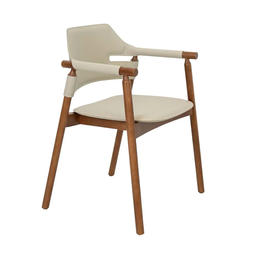 Angel Cerda Sand Regenerated Leather Chair in Light Sand