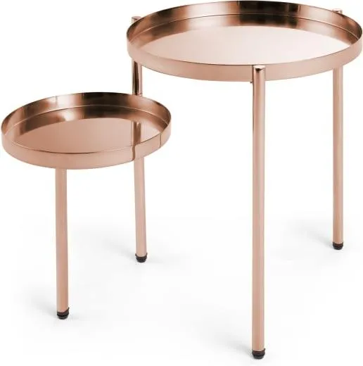 Alana Two Tier Bedside Table, Copper