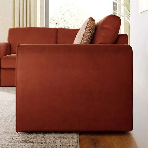 Abel Matte Velvet Corner Sofa 3