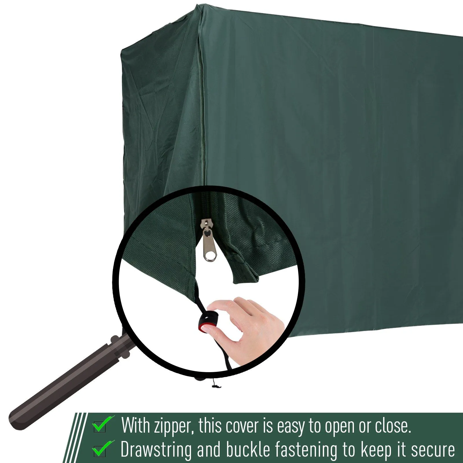 OUTSUNNY Garden Furniture Protector Patio Swing Chair Cover in Green 4