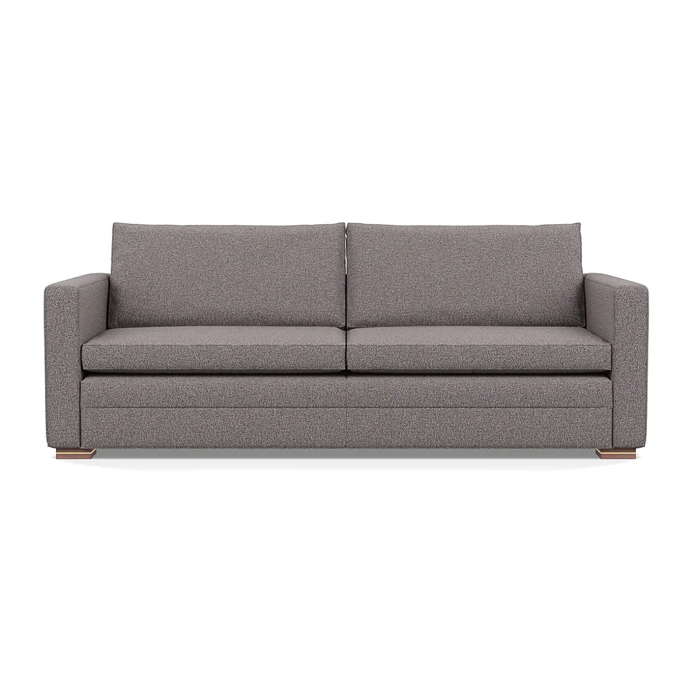 Heal's Palermo 4 Seater Sofa Loop Boucle Granite Brass/Walnut Feet 1