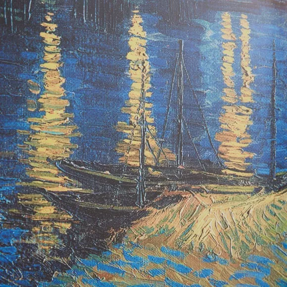 Night at the Rhone by Van Gogh Framed Print 2