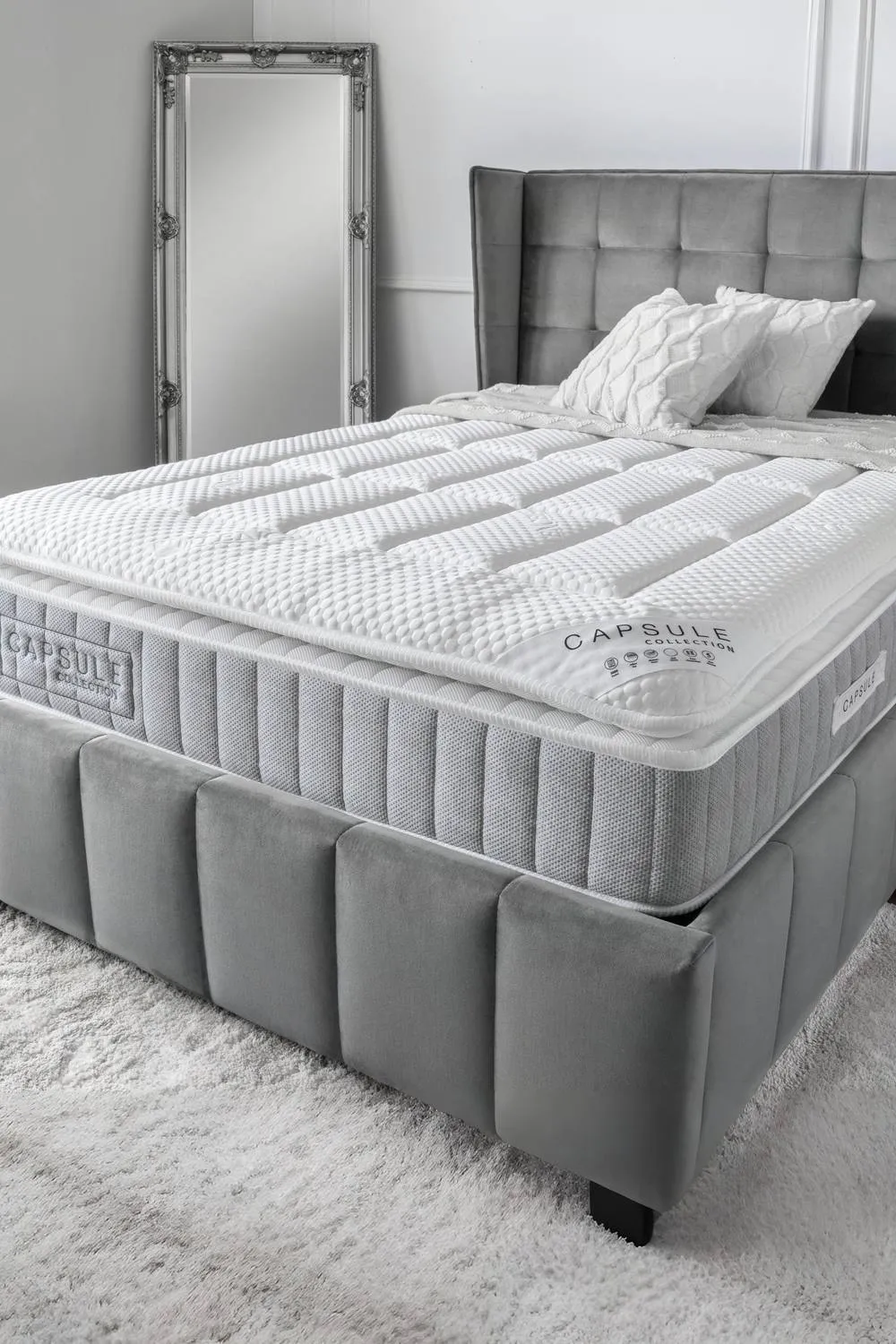 Julian Bowen Capsule Pillow Top 3000 Pocket Sprung Mattress in White
