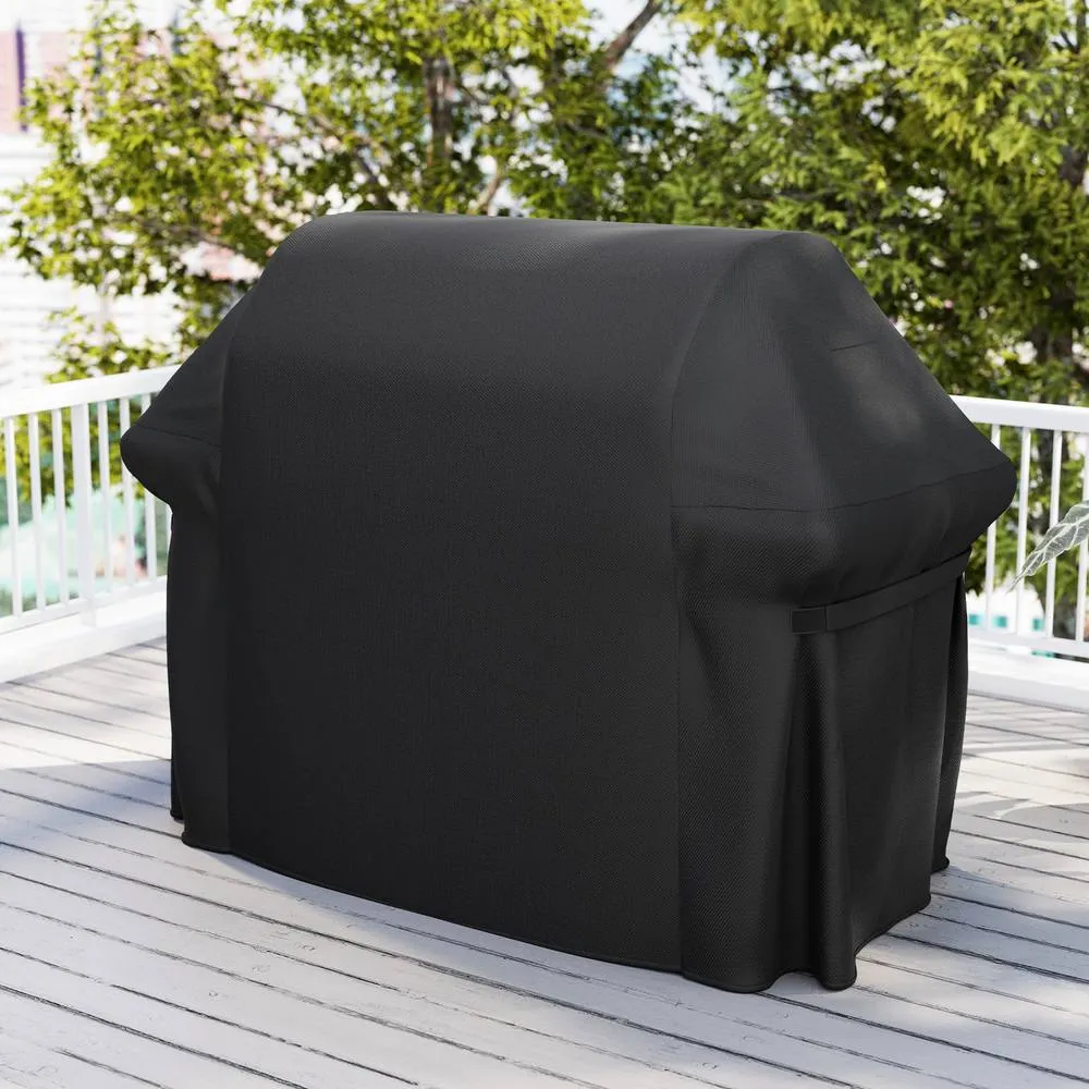 Costway Grill Cover Heavy Duty Waterproof BBQ Cover with Dual Handles in Black 6